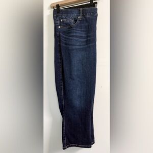 Torrid Bombshell Crop Skinny Jeans 24 Plus | Dark Blue Premium Stretch